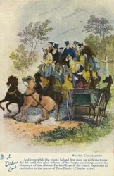 In Dickens Land - Martin Chuzzlewit Ansichtkaart, ca. 1907